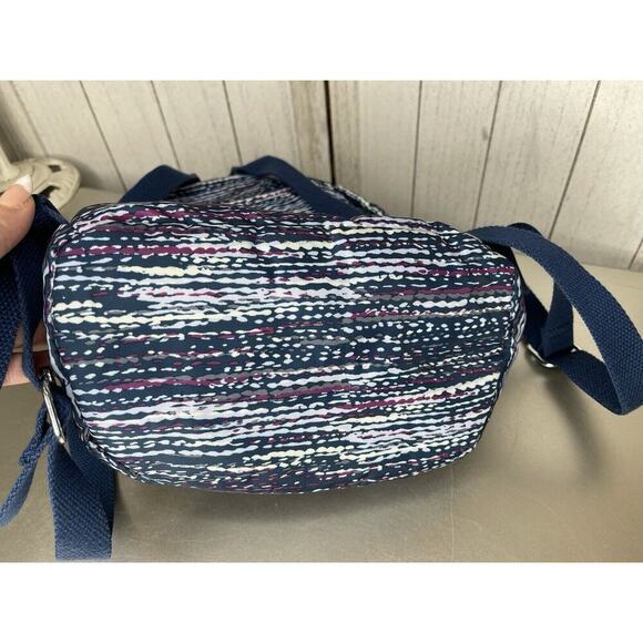 KIPLING Yaretzi Small Printed Backpack Textured Waves Lightweight Carry All Bag - Picture 4 of 8